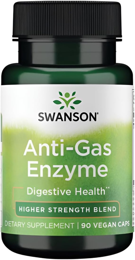 Swanson Anti-Gas Enzyme 123 Milligrams 90 Veg Capsules