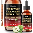 13in1 Wormwood Liquid Drops - 1900 mg Black Walnut Wormwood Sıvı Tüm Cloves & More - 60 Gün Supply - 2 Fl Oz Oz