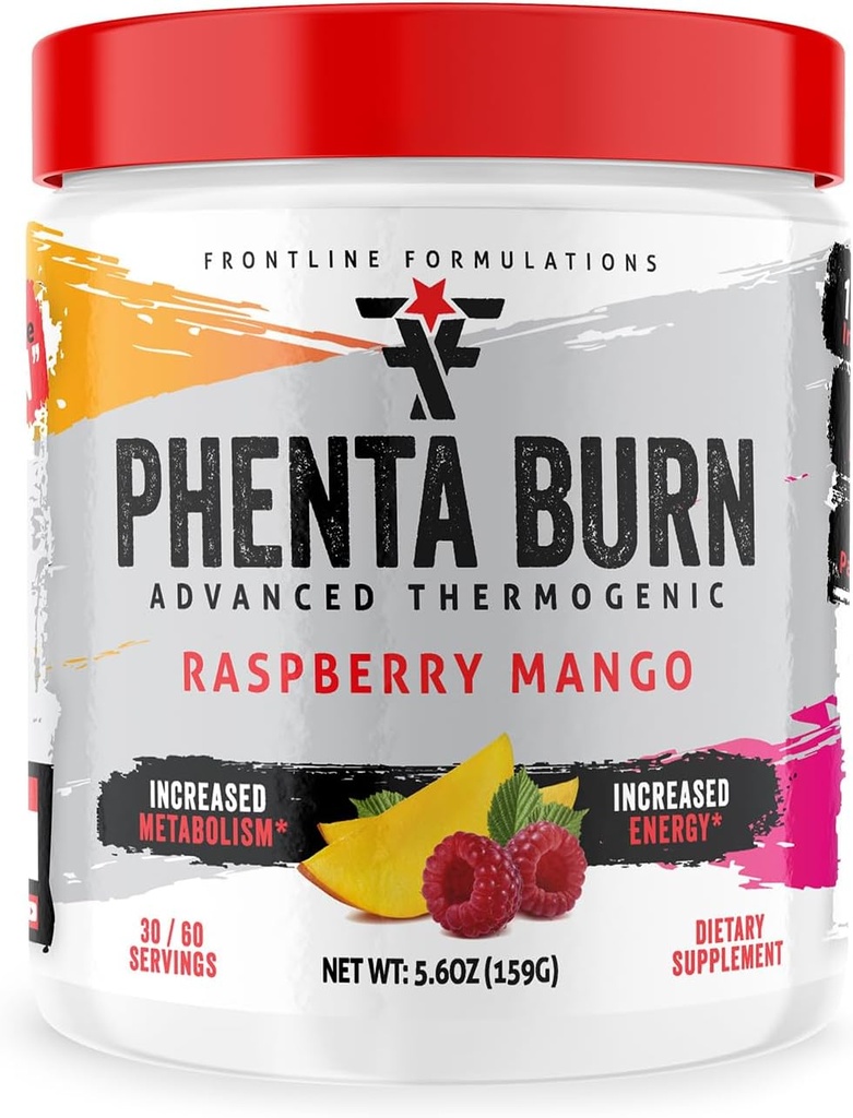 Phenta Burn, Artan Enerji ve Endurance, Amazing Flavors, Veteren Kendin ve Yalan (60 Hizmet, Raspberry Mango)