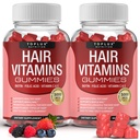 Saç Vitaminleri Gummies Supplement – Faster Hair Growth Gummy 5000mcg Biotin, Folic Acid, C & E, Support Stronger & Tier Hair, Skin, Nails, Non-GMO, for Men Women, 60 Berry Flavored Gummies, 60 Berry
