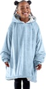 Bare Home Wearable Blanket Hoodie - Soft Plush Sherpa - Warm and Cozy - Overscale Wearable Blanket - Adult & Kid Dimensionss