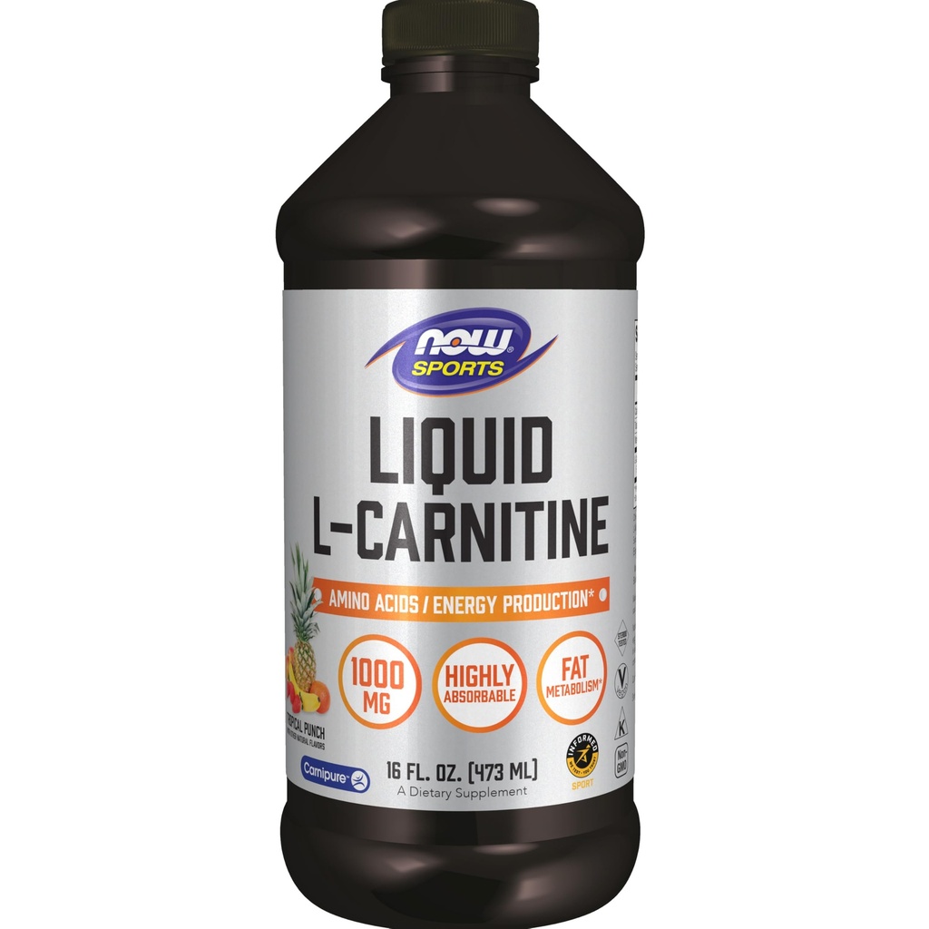 Şimdi Spor Beslenme, L-Carnitine Sıvı 1000 mg, Yüksek derecede Absorbable, Punch Tropikal, 16-Ounce