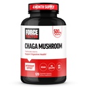 FORCE FACTOR Chaga Mushrooms Capsules, Mushroom Supplement to Support Gut Health and Digestion, Made from Real Mushrooms, Vegan, Non-GMO, 120 Capsules Capsules Capsules
