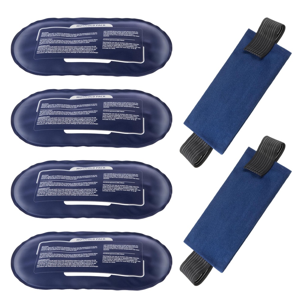 Injuries Reusable, 4 Pack Hot ve Cold Gel Packs ve 2 Pack Atıcılar ve Bacaklar Yaralanmalar Için Geri Döndürme, Alleviate Ortak ve Kas Ağrı Yardımı