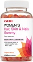 GNC Women's Hair, Skin & Nails Gummy - Tropical Fruit, 150 Gummies, Contains Biotin for Strong and Healthy Hair, Skin and Nails