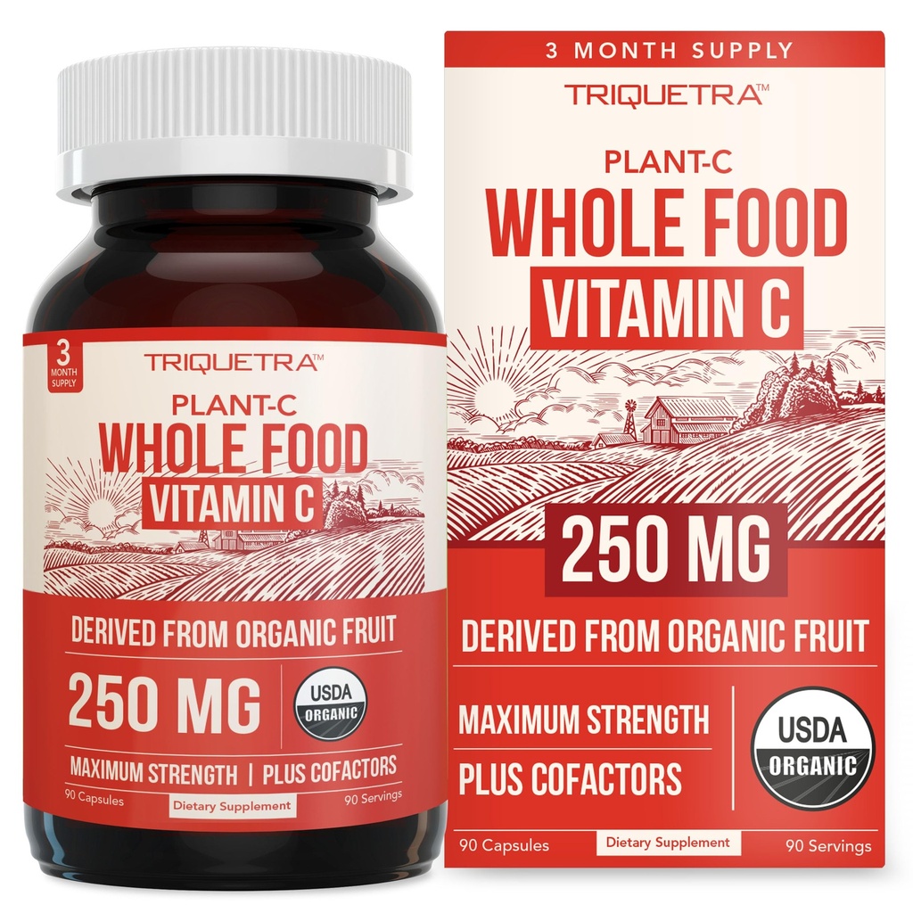 Organic Whole Food Vitamin C from Fruit + Absorption Enhancing Cofactors