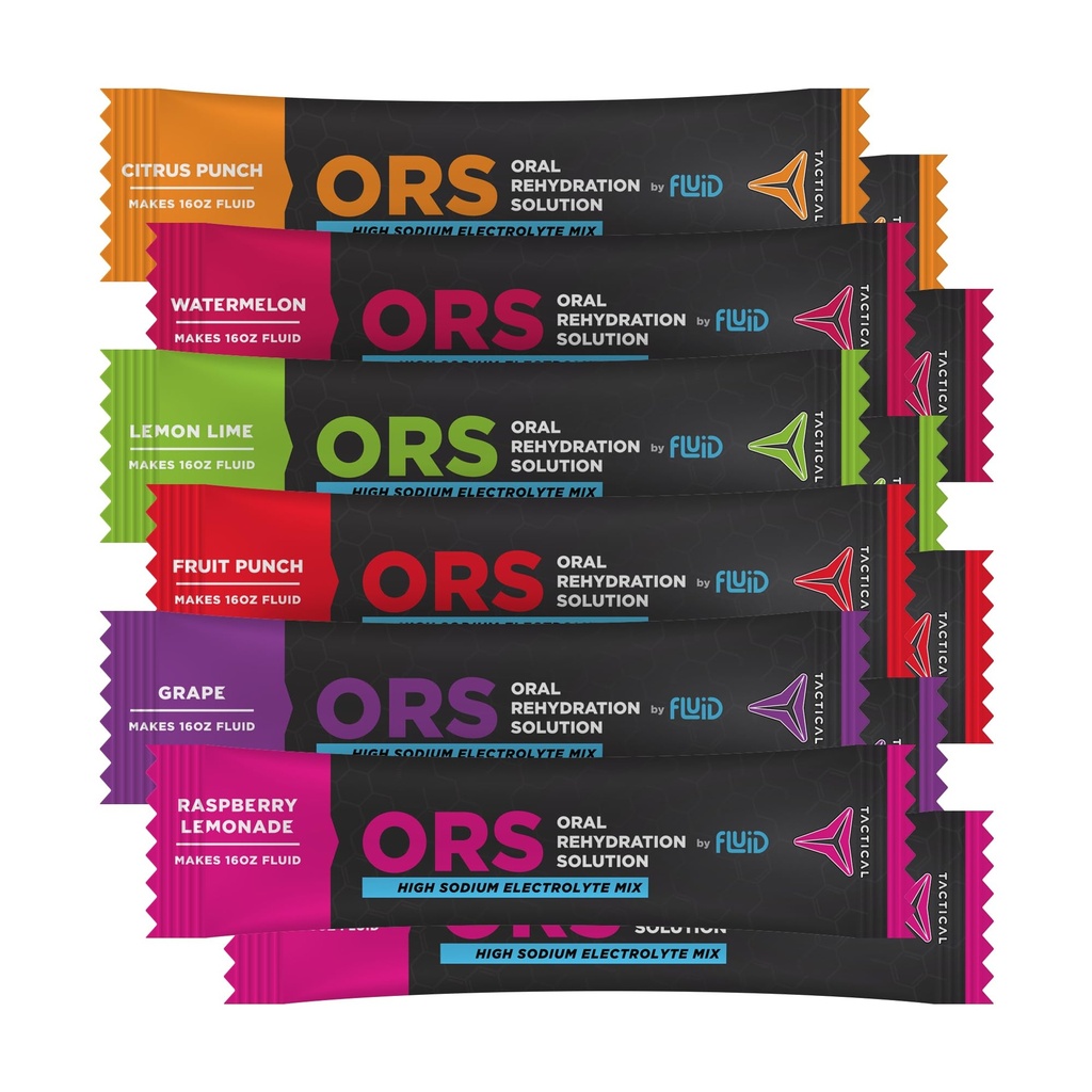 Akış Taktikleri - Aşırı Dehidrasyon Elektrolytes, 6Flavor Çeşitli Paket | 12 Kont Stick Packs