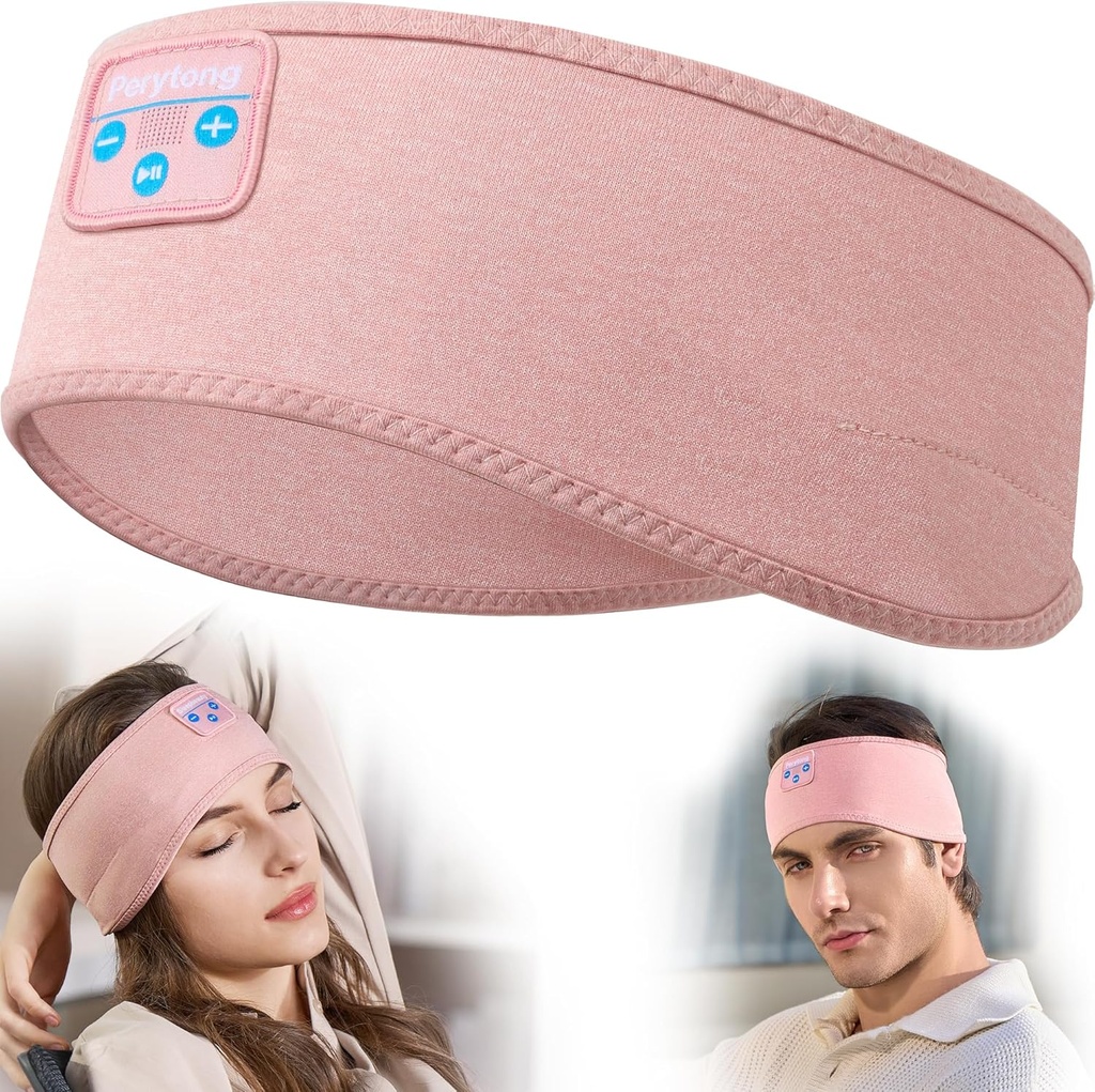 Perytong Sleep Headphones - Bluetooth Headband Wireless Sleeping Headband with Earphones Music Band Unique Gifts for Men Women