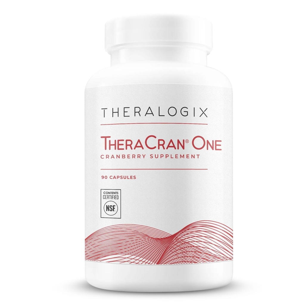 Theralogix TheraCran One Cranberry Capsules - 90-Day Supply - Supplement for Men & Women - to Support Urinary Tract Health* - 36mg Soluble PACs per Capsule - NSF Certified, 90 Count (Pack of 1)
