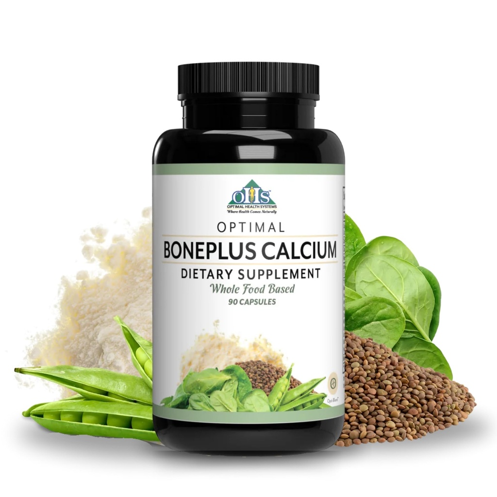 Optimal Sağlık Sistemleri BonePlusdis | Yüksek derecede Absorbable Chelated Food + Ipriflavone, Probiyotikler, Plant Enzymes | Bone Strength Supplement | 90 Capsules | Bone Strength Supplement | 90 Capsules