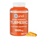 Qunol Turmeric Curcumin Supplement, Ultra High Abxia ile 1000 mg, Ortak Destek için Ekstra Güçlü Kapsüller, 150 Kont