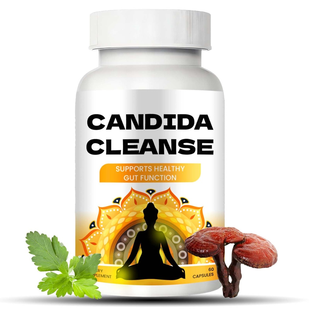 Candida Cleanse - Gut & Colon Support, Advanced Formula - Oregano Leaf, Wormwood, Black Walnut, Caprylic Acid