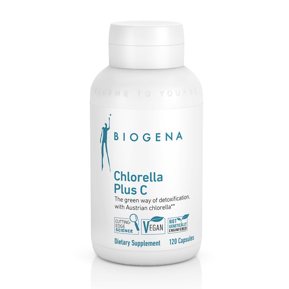 BIOGENA WISSEN SCHAFFT GESUNDHEIT Chlorella Plus C – Green Alga Supporting Detox** – 900 mg Organik Chlorella Vulgaris Toz - Non-GMO Supplement