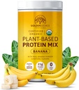 Banana - Bitki bazlı protein Tozu, protein Mix, Protein Toz Vitaminleri ve Mineralleri, Protein 20g Protein, Ve Tamam Amino Asit Profil, Vegan Protein Tozu, Protein Mix, Protein Tozu