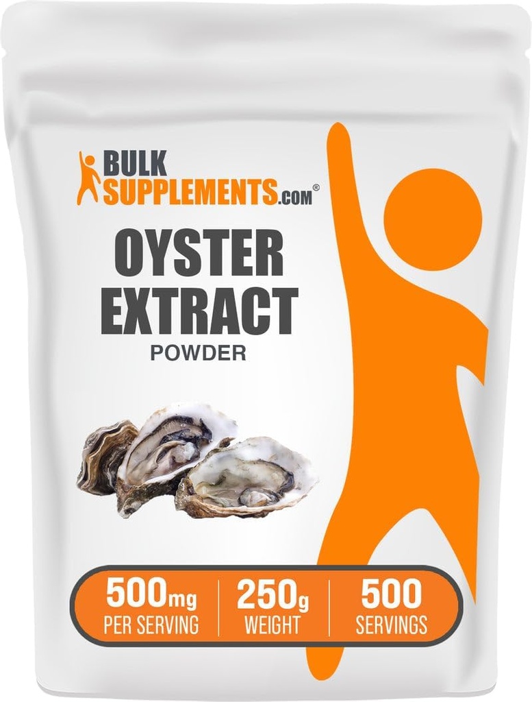 BulkSupplements.com Oyster Türlü Toz - Tüm Oyster Shells - Gluten Free, 500 mg hizmet başına 250g (8.8 oz) (Paket 1)