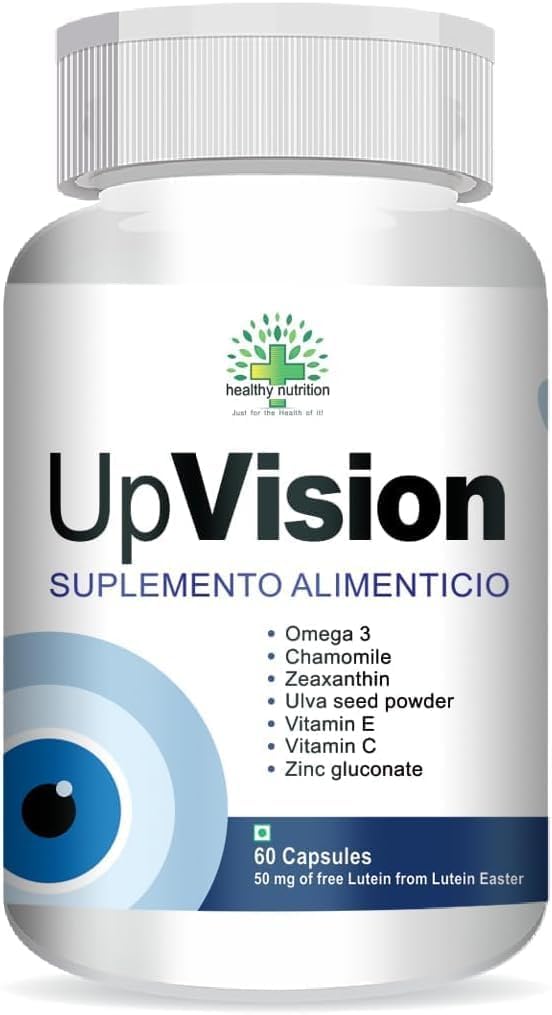 Genric Upvision Eye Care Supplemnt for Eye Health with Omega-3, Vitamin E, VIT A, VIT C, Lutein, Zeaxanthin, VIT B2 Vegetarian 60 Capsules-Pack of 1
