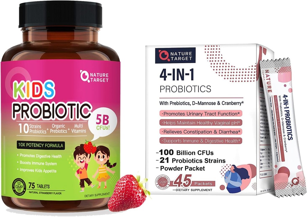 N Vitamin TARGET Probiyotiks-for-Kadınlar + Çocuklar Probiyotik Chewable