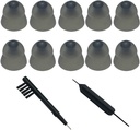 Dumanlı İşitme Yardımı Power Domes Close Domes Ear tips for ReSound Sure Fit Style RIC RITE and Open Fit BTE İşitme Amplifier with Temizlik araçları fırça temizleyici ve Case (Smokey, Medium)