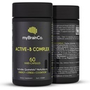BenimBrainCo. Active-B Kompleksi - Yüksek Güç Aktif B2, B6, B12 & Metil Folate – Enerji, Beyin Fonksiyonlu ve Nervous Sistemi – 60 Vege-Capsules
