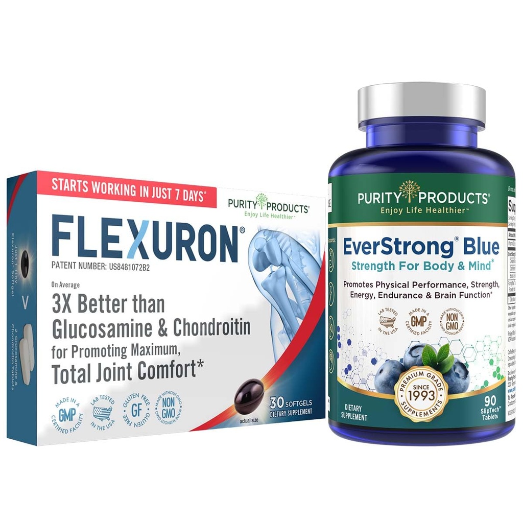 Yüksek çözünürlükteki Ürünler Sche - Flexuron Ortak Formula + EverStrong Blue Tabletleri - Güçlü + Flexability Power Pack Flexuron (Krill Oil, Hyaluronic Acid + Astaxanthin) - EverStrong Blue (Muscle Matrix)