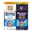 Mucinex Fast-Max Cold and Flu & Nightchange Medicine for Yetişkinler, Over-Counter Drug Combo Pack for Sore Throat Relief, Decongestant, Cough & Cold Medicine (2 x 6 Fl Oz)