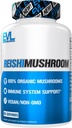 Evlution Beslenme Reishi Mushroom - Immune System & Health Support - 500 mg Mushroom Supplement - %100 Organik, Vegan & Non-GMO - 60 Hizmet
