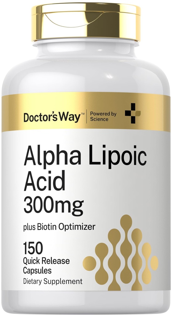 Doctor's Way Alpha Lipoic Acid 300mg | 150 Capsules | with Biotin Optimizer | ALA Supplement | Non-GMO, Gluten Free