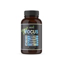 Focus 14-in-1 Nootropic Brain Supplement with Lions Mane, Alfa GPC Choline, C & B12, Taurin, Bacopa - Enerji, Bilişsel, Hafıza Desteği, 60 Filler Free Capsules