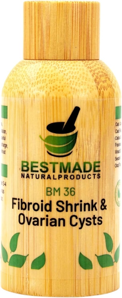 Fibroid ve Ovarian Cysts BM36 - Fibroids ve Ovarian Cysts, Balance Estrogen Seviyeleri ve Regrowth, Menstrual Pain ve Painful Intercourse için Destek, 30 mL Drops | Bestmade
