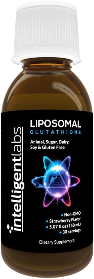 Akıllı Laboratuvarlar Liposomal Glutathione - Yüksek Gelişmiş Antioksi, Azal Setria, 500MG Sıvı Supplement Organik, 30 Servisler