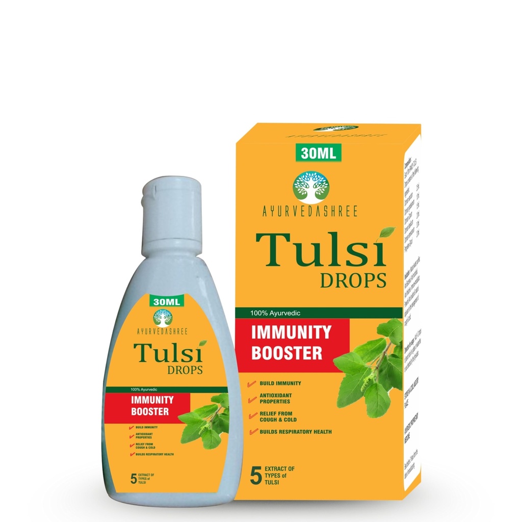 Tulsi Drops Natural Immunity ATM 30 ML Pack - Sertifikalı 5 Farklı Nadir Tulsi, Holy Basil Drops 30 ML
