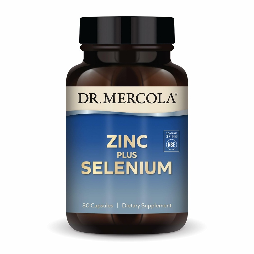Dr. Mercola çinko Plus Selenium - Mineral Mix Tamam - Immune, Beyin & Respiratory Desteği - Contains çinko Glycinate Chelate & Copper - GMO-Free & Gluten-Free - 30 Capsules (30 hizmet)