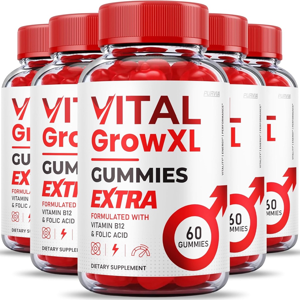 (5 Pack) Vital Grow XL Gummies - maksimum Güçlü Formula - Vial Grow XL Extreme Strength Formula, Vital Grow XL Yorumlar, Genel Günlük Sağlık Desteği 1000 mg maksimum Wellness Supplement (300 Gummies)