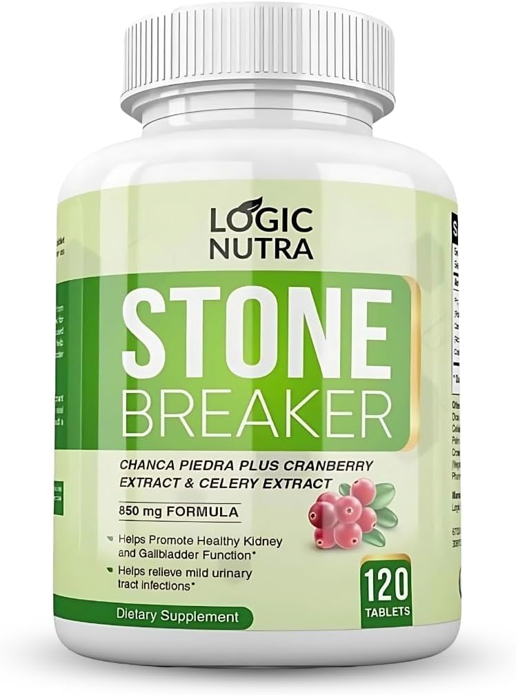 Chanca Piedra Kidney Stone Breaker 120 Tablet 800 mg - Gallbladder & Urinary Cleanse için Phyllantus Niruri, Celery Seed ve Cranberry Ekstraksiyon