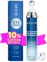 % 5 Caffeine% 5 Retinol Eye Cream for Dark Circles, Puffiness andbag, Hyaluronic Acid and Niacinamid Under Eye Cream Anti Aging, Eye Serum for Fine Lines, 360° Eye Masaj Ball Roller