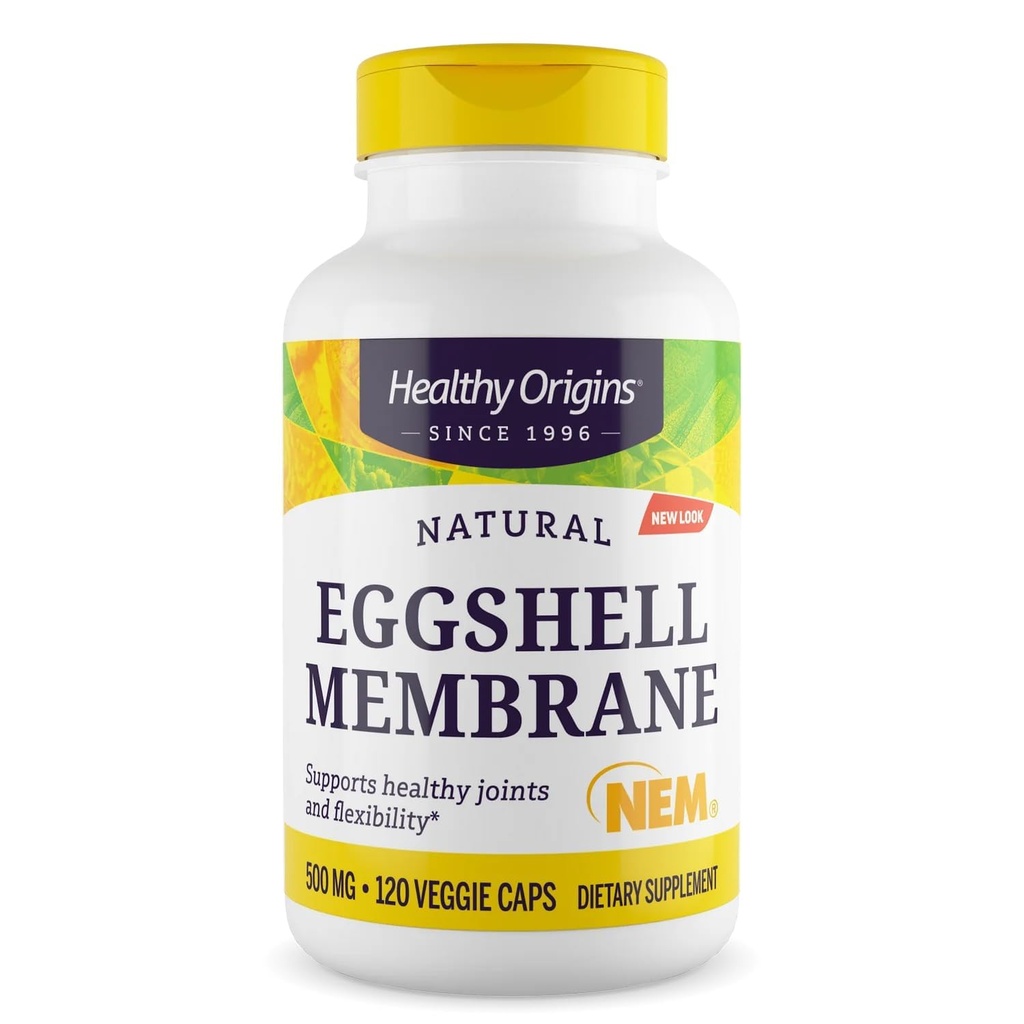 Sağlıklı Origins Eggshell Membran 500 mg (NEM, Non-GMO, Gluten Free, Ortak Destek), 120 Veggie Caps