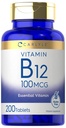 Carlyle Vitamin B12 100mcg | 200 Tablet | Temel Vitamin Tamam | Vegan, Non-GMO ve Gluten Free Formula