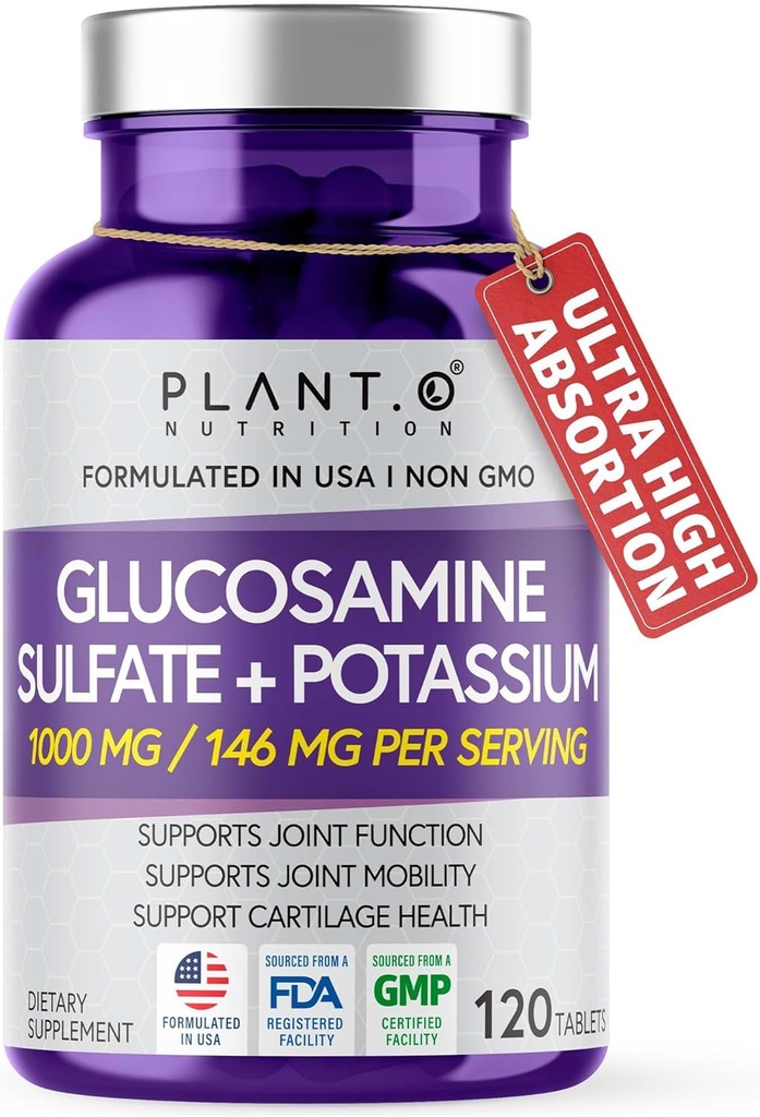 Glucosamine Sulfate with P properties | Güçlü Ortak Destek Tamam | Destekler Cartilage ve Connective Tounds | Aids Diz and Bone Structure | 120 Tablet