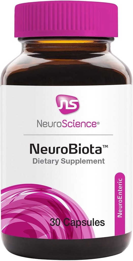 NeuroScience Mood Probiotic for Women & Men - NeuroBiota Mood Support Supplement with Probiotics for Digestive Health, Immune Support & Healthy GABA Activity - Nourish the Gut-Brain Axis (30 Capsules)