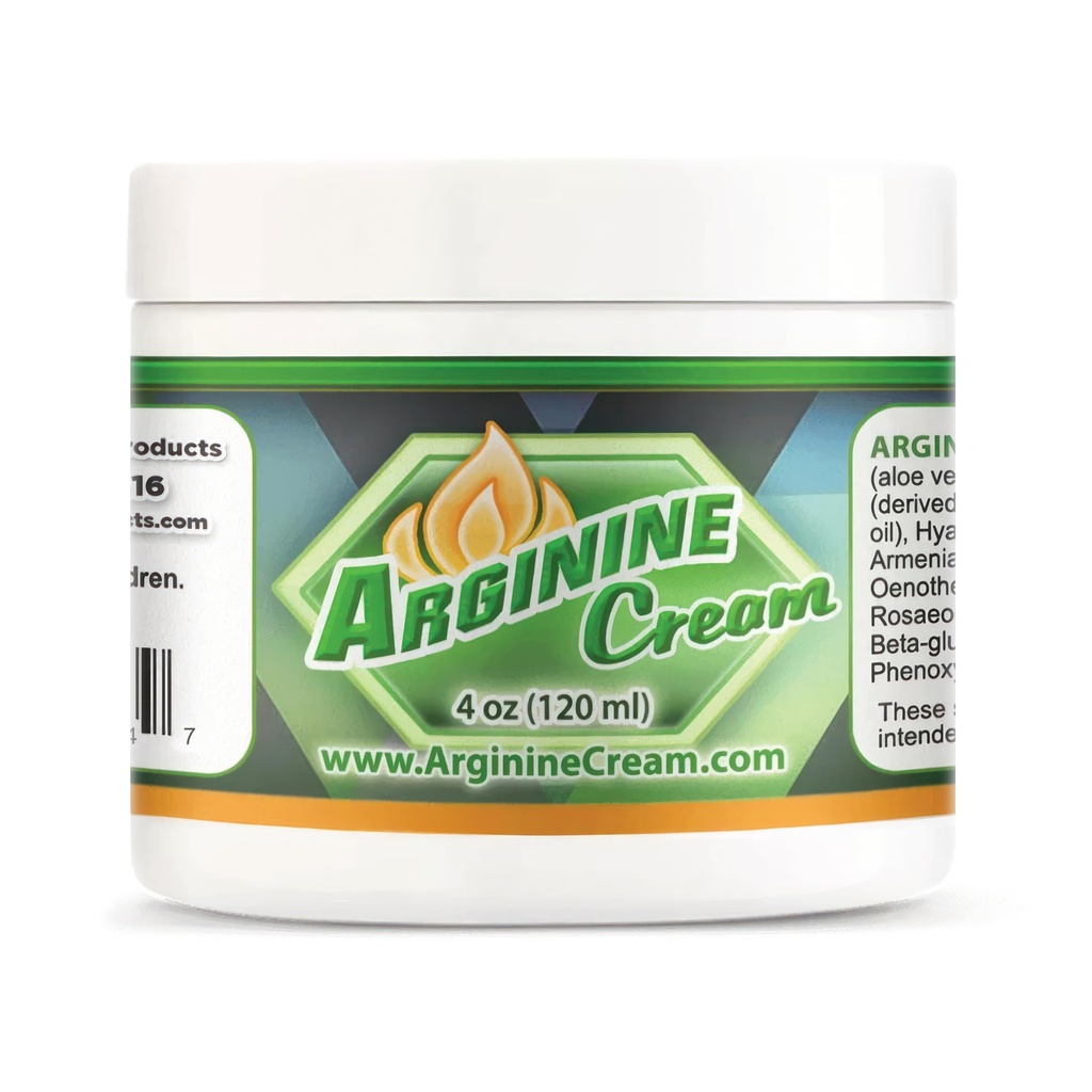 Arginine Cream - 4 oz - L-Arginine Nitrik Oksit Erkekler ve Kadınlar için Tamamlandı - Yüzdesiz