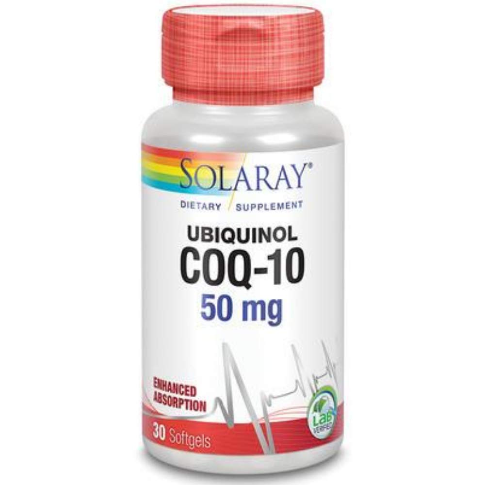 SOLARAY CoQ10, Ubiquinol, Softgel (Btl-Plastik) 50 mg | 30ct