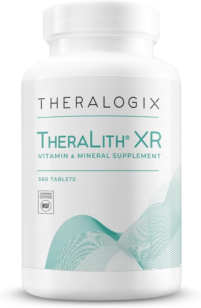 Theralogix TheraLith XR Vitamin & Mineral Supplement - Supports Healthy Urine Chemistry & Calcium Oxalate Levels with Magnesium, Vitamin B6 & Potassium* - NSF Certified - 360 Tablets