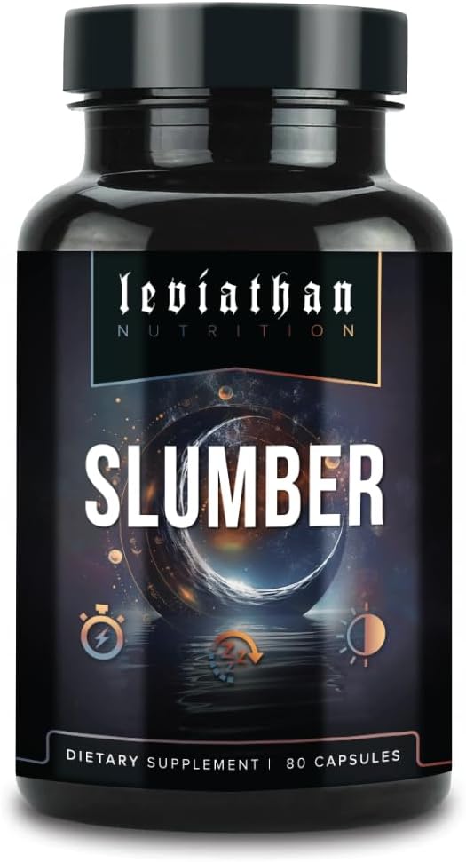 Leviathan Slumber | Sleep Aid GABA Supplements for Deep and Calm Sleep with Melatonin, Magnezyum, L-Theanine, 5-HTP, çinko, Magnolia, Valerian Root for Sleep Pills for Yetişkinler Men and Women