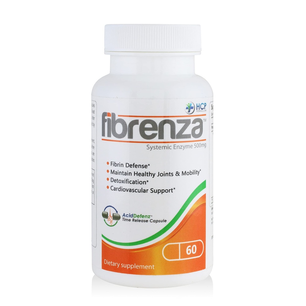 Fibrenza - Fibrinolytic & Proteolytic Enzymes ile Sistematik Enzyme Kompleksi - Diyet Supplement - 60 Caps