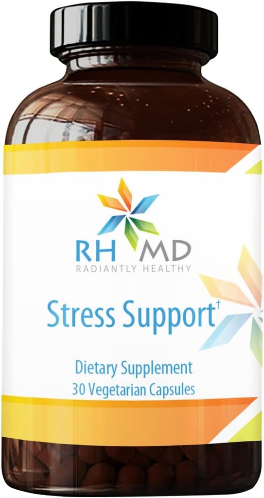 RHMD Stres Desteği - Triple Ashwagandha Root & Leaf Extract Adaptojenik Supplement - Non-GMO (30 Capsules)