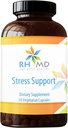 RHMD Stres Desteği - Triple Ashwagandha Root & Leaf Extract Adaptojenik Supplement - Non-GMO (30 Capsules)