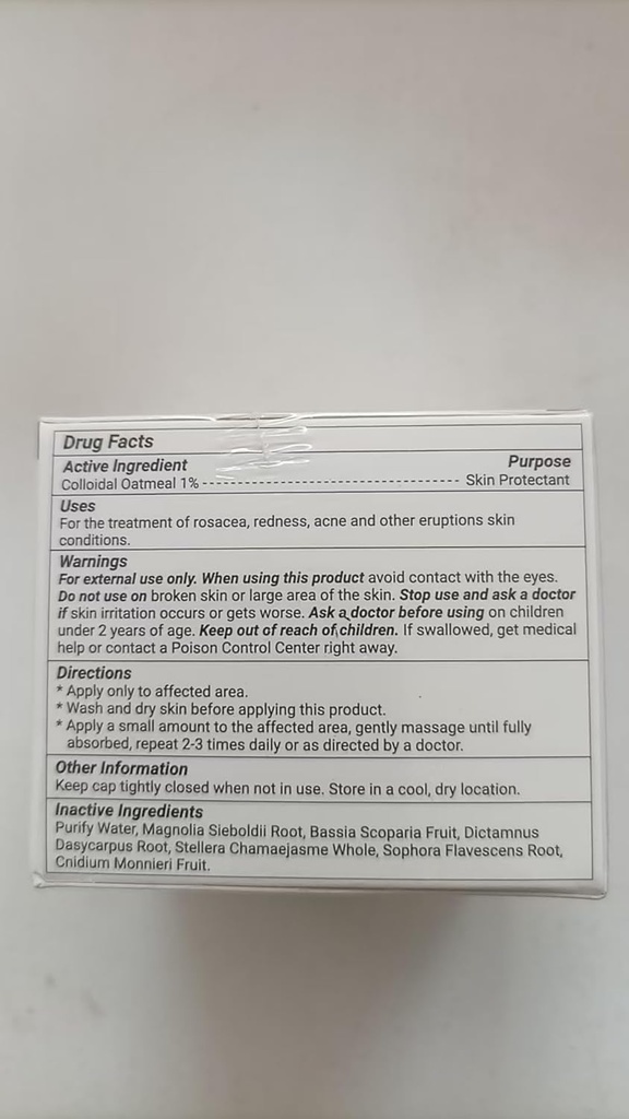 Rosacea Cream, Redness için Hızlı Yardım, Pimples, Bumps, Irritation, Comb, Swelling, Itching, Kuruness with All Natural Her Malzemeler, 3.53 oz