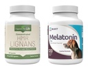 Lignans for Life & K9 Select Pet Care Sche - HMR Lignans 20mg, 90 Capsules - Melatonin & 3 mg, 120 Peanut Butter Flavored Tabletler - Multivitamin Dog Wellness Supplement Tedaviler - Orta Boyut Dog Breed
