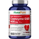 NusaPure CoQ10 400 mg 100 Veggie Caps (Vegan, Non-GMO) Coenzyme Q10 Supplement, Antioksi COQ-10 Enzyme, Coq 10