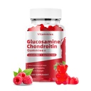 Glucosamine Chondroitin Gummies with MSM & Elderberry Extra Strength - Ortak Destek, Antioksi Immune Support Supplement for Yetişkinler, Men & Women Minerals, coenzyme Q10, DHA - 60 Raspberry Gummies